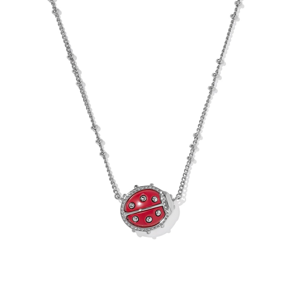 Kendra Scott Silver Ladybug Pendant Necklace / Dustbag Included / NWT / MSRP $75